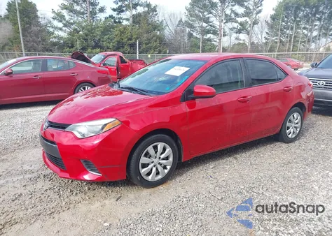 2016 Toyota Corolla Le z USA, uszkodzony, nr VIN 2T1BURHE6GC660691